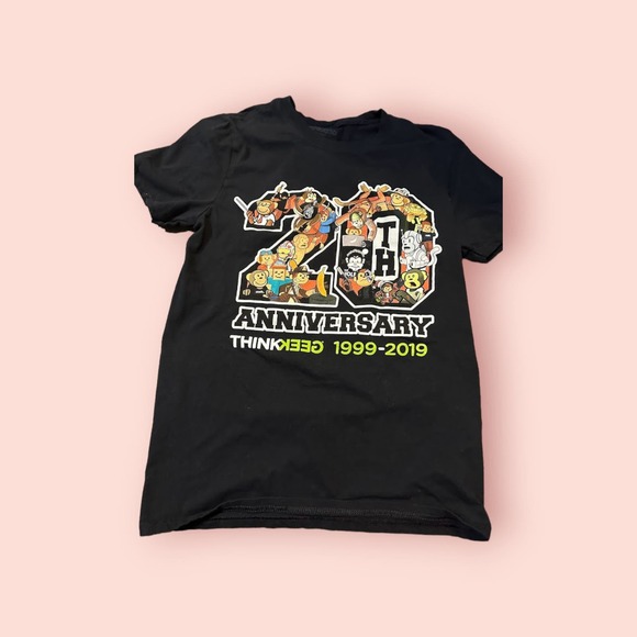 Black Think Geek 20th Anniversary 1999-2019 SMALL Tee Shirt - Picture 1 of 1